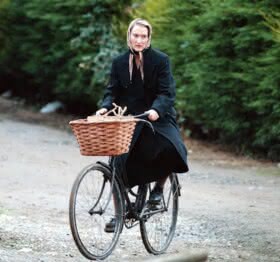 Meryl Streep auf einem Fahrrad